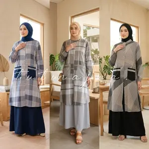 [PREORDER] TUTUNAJWA Elrumi Dress Polos Mix Rompi -Tanpa Hijab