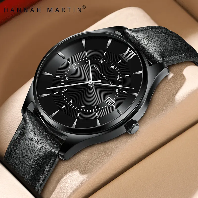 HANNAH MARTIN  1231 Jam Tangan Pria 100% Original Model Terbaru Keren Quartz COWOK Kulit Anti Air Men Watch COD Laki Arloji Men Watch kado laku promo diskon elegan watches gift ulang tahun 3