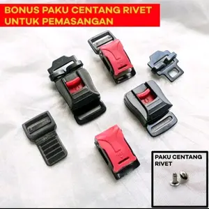 Pengait Tali Helm Klik Besi / Klik Buaya untuk Motor - Motorcycle Accessories Half Face