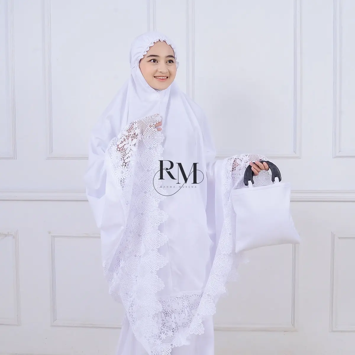Mukenah Dewasa Katun Putih Bersih Mix Banyak Pilihan Motif Renda  Atasan  Nyaman