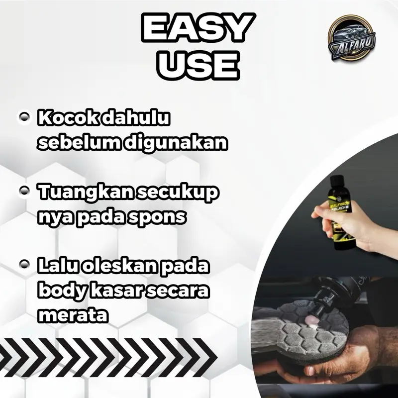 ALFARO BLACK MAGIC PENGHITAM BODY MOTOR 100 ML FREE SPON SARUNG TANGAN Car Paint 1