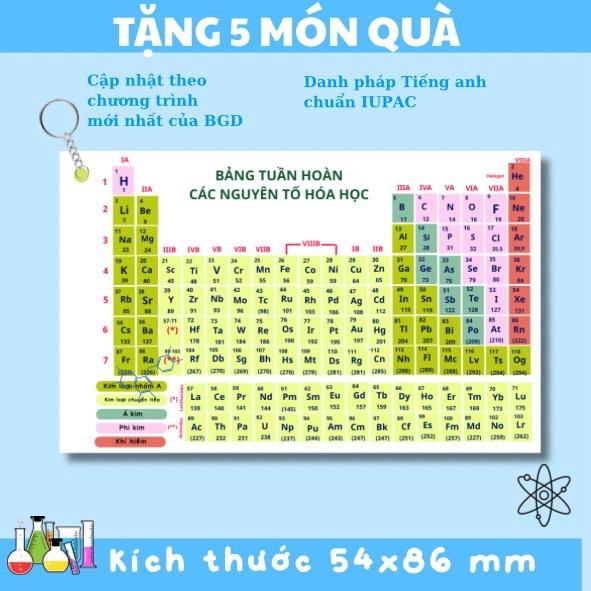 Tặng 5 món quà Móc khoá thẻ hoá học- Bảng tuần hoàn các nguyên tố hoá học móc khoá toán học dạng thẻ móc khoá nhỏ gọn theo chương trình mới nhất