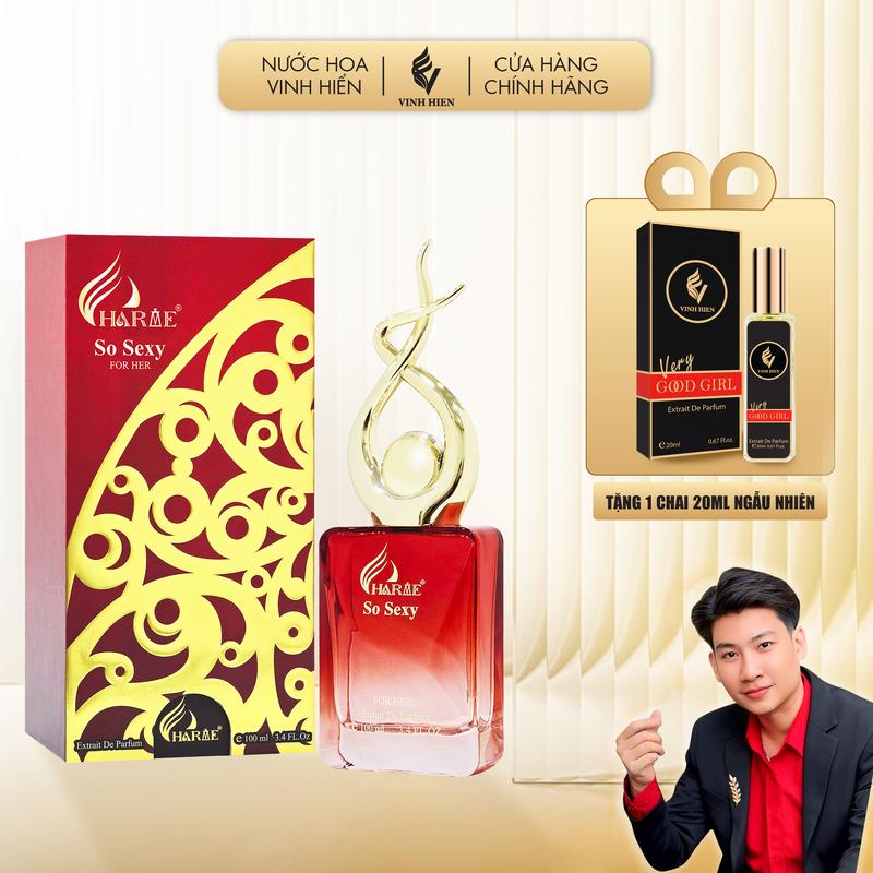 Nước Hoa Nữ Charme So Sexy 100ml ( BẢN CAO CẤP ) -Tặng 1 chai 20ml - Cosmetic Xịt Thơm Women - H R V E