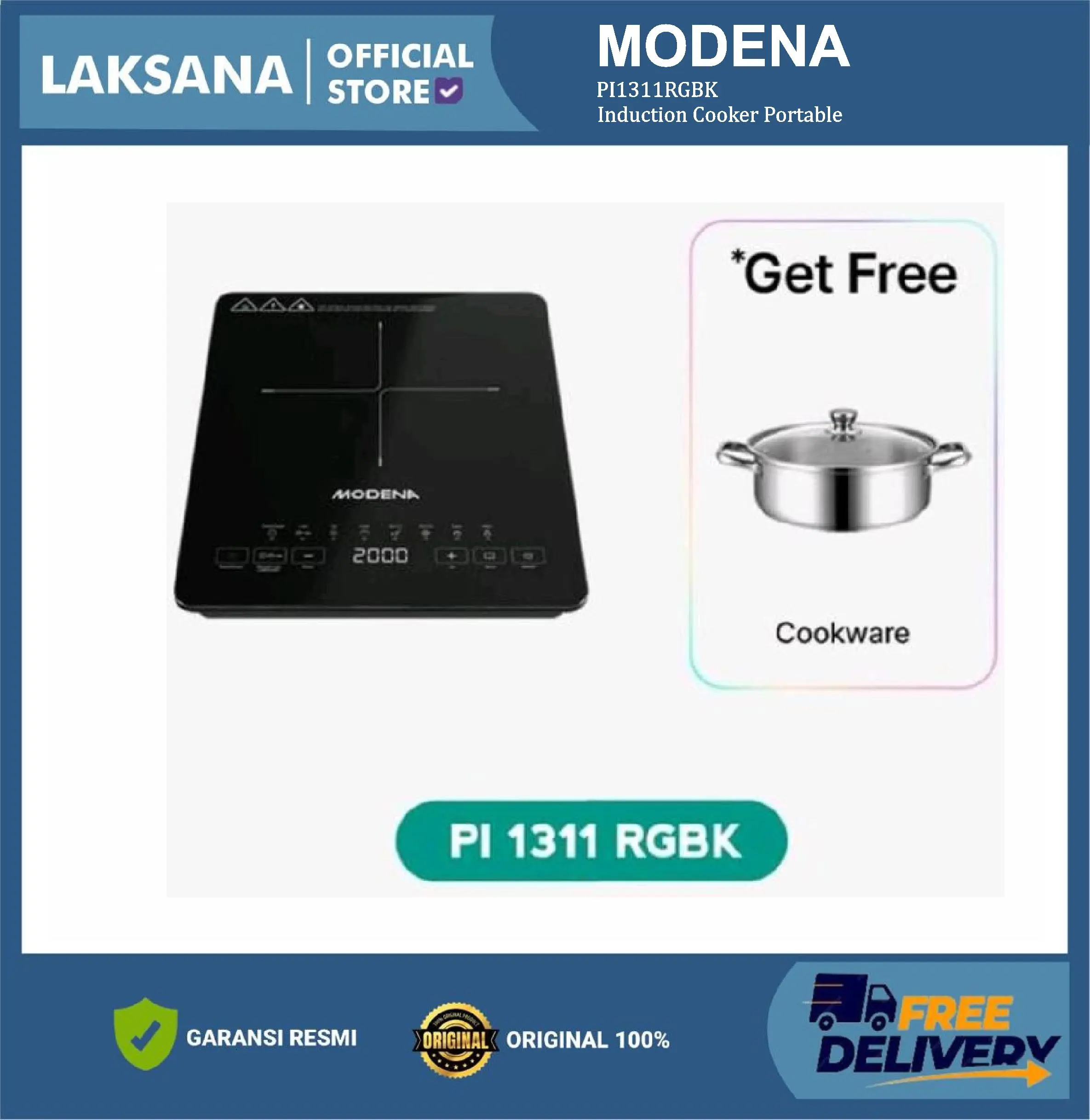 Modena Induction Cooker Portable PI 1311 RGBK  PI-1311-RGBK / PI1311RGBK