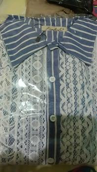 Product Review of Irmalaila - Midi Costle Cotton Salur Stripw Mix Lace Dress Muslim Gamis Wanita Lembut Nyaman Panjang from a**5 0