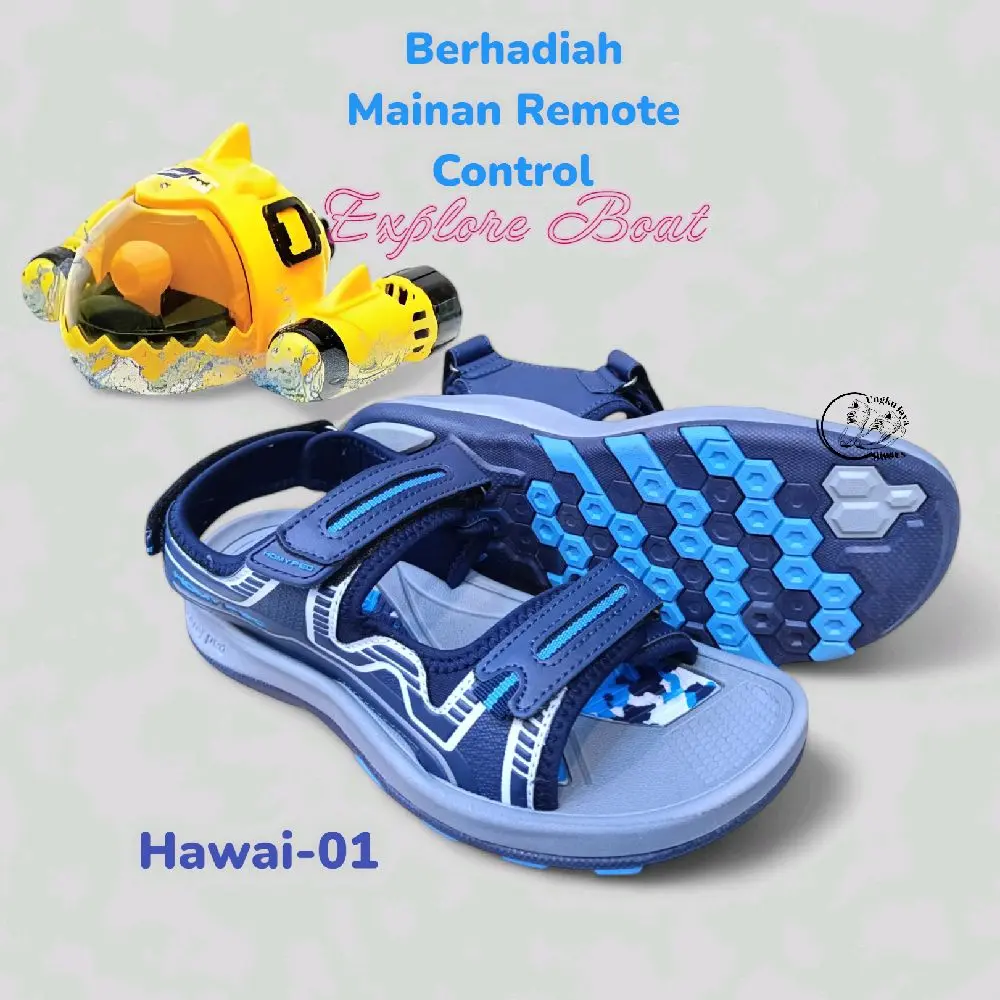 SANDAL SLIDE GUNUNG BERHADIAH MAINAN REMOTE CONTROL HOMYPED HAWAI-01 & HAWAI-02 TERSEDIA SIZE 28-37 TERBARU Anak Sepatu Fashion