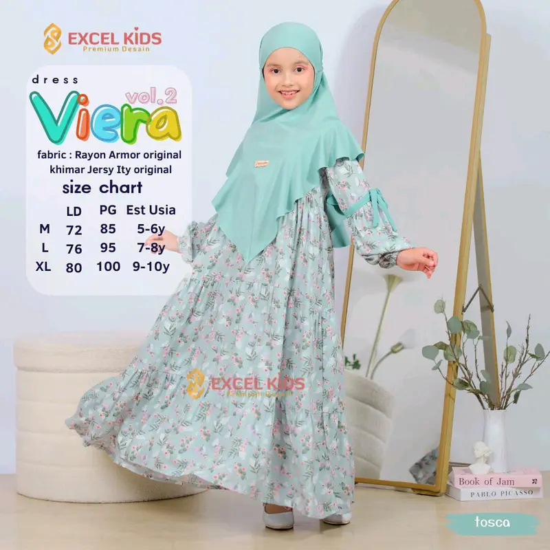 GAMIS KIDS SYARI / GAMIS KIDS RAYON / GAMIS MOTIF BUNGA / EXCEL 1