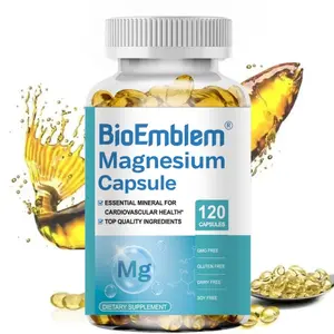 Magnesium (Glycinate ) Capsules 500mg Relieve Nerve Pressure and Muscle Contraction and Maintain Bone Health Boost Immune Function Diteary Supplement 120pcs