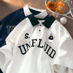 KAOS POLO Big Size (M - 6XL) Kaos Jumbo UNFLUID BEAR CUTE Polo Shirt Unisex M L XL XXL 3XL 4XL 5XL 6L Korean Street kaos polo basic 3xl