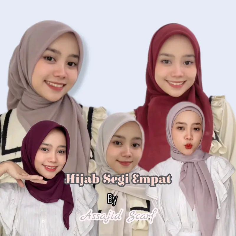 Assajid Scarf - Hijab Kerudung Segi Empat Basic Scarf Polycotton Premium Square 0