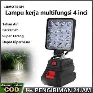 【Garansi satu tahun】4 inci Lampu darurat luar ruangan lumen tinggi, dapat diisi ulang, lampu kilat ultra terang, tahan air, dapat diperbesar, berkemah