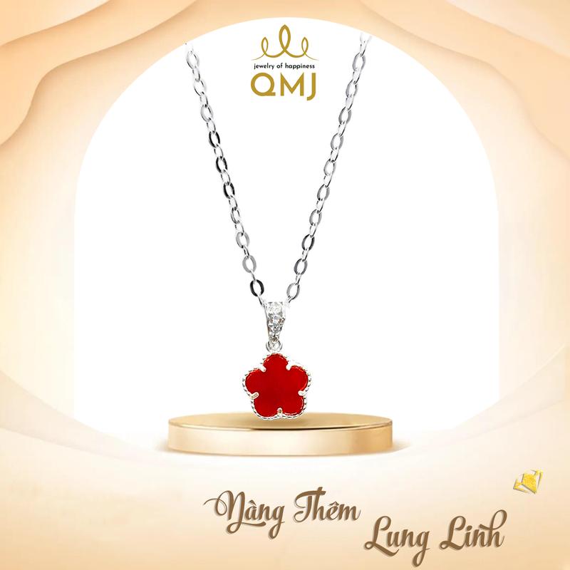 QMJ STORE - Q239 DÂY CHUYỀN HOA MAI ĐÁ SZ 8LI dây bạc 925 may mắn