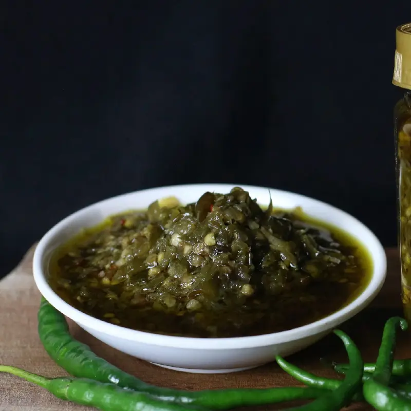 Sambal ijo Ni Enah 150 gram Pedas Nikmat level 1 Asin Food Masakan halal SPP-IRT Bawang Botol Penyedap 3