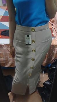 Product Review of Yellowface Viona Skirt Bahan Semi Woll Premium / Rok Wanita Korean Style / Rok Span / Rok Kerja / Rok Santai Polos Kancing Tengah / Rok Model Midi dan Panjang from g**t 0