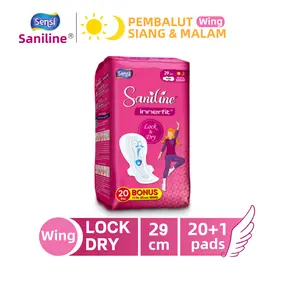 Sensi-Saniline [Seri Kering] Pembalut & Pantyliner Wanita – Super Menyerap, Anti Bocor & Tetap Kering – Nyaman untuk Siang/Malam – Free Ongkir