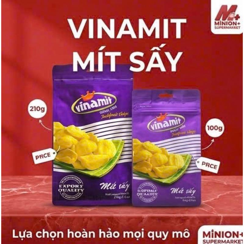 Mít Sấy Vinamit 100g 210g Mít Sấy Giòn Thơm Vị Ngọt Tự Nhiên Ăn Vặt Tiện Lợi