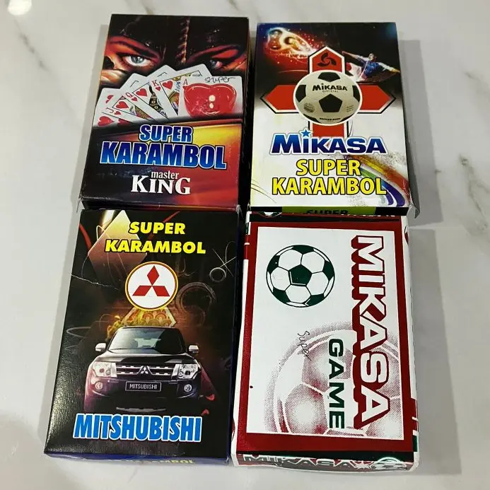 Biji Karambol Super Diameter Besar / Jumbo Motif Lamborghini / Random | koin krambol 2 lapis tebal 5 mm original | 1 set buah kerambol 5mm glossy | coin bola carambol | anak carrom games 3