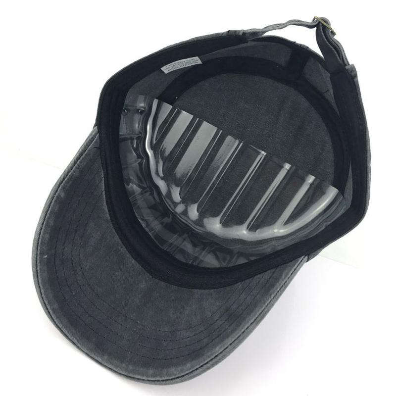Plain Casual Vintage Unisex Male Flat Hat Men's  Cap Polyester 2