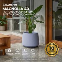 Gambar Pot Besar Dekoratif Magnolia 40 Ellogrin | Diameter 60 cm Tinggi 40 cm | Estetik Minimalis untuk Indoor & Outdoor | Self Watering | Cocok untuk Kafe Restoran Kantor Taman Rumah Area Komersial - White Granite, 1 PCS dari Ellogrin Infinite Inspiration Kab. Bogor 1 Tokopedia