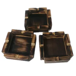 Asbak Cafe Ashtray Kayu Tempat Sampah Abu Mini - Model Terbaru