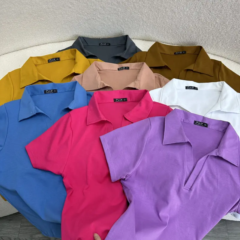 Áo thun polo bigsizeconho dáng qua rốn vải borip mã ACB 8