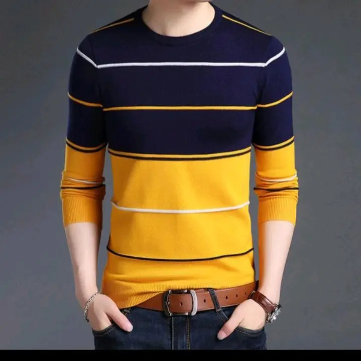 terlaris baju atasan pria sweater rajut double aries Knitwear Tebal 0
