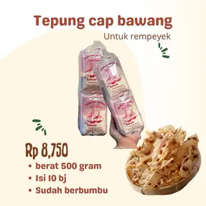 TEPUNG CAP BAWANG KECIL UNTUK REMPEYEK 1 PACK ISI 10Bj BERAT -+ 50 GRAM PER PCS