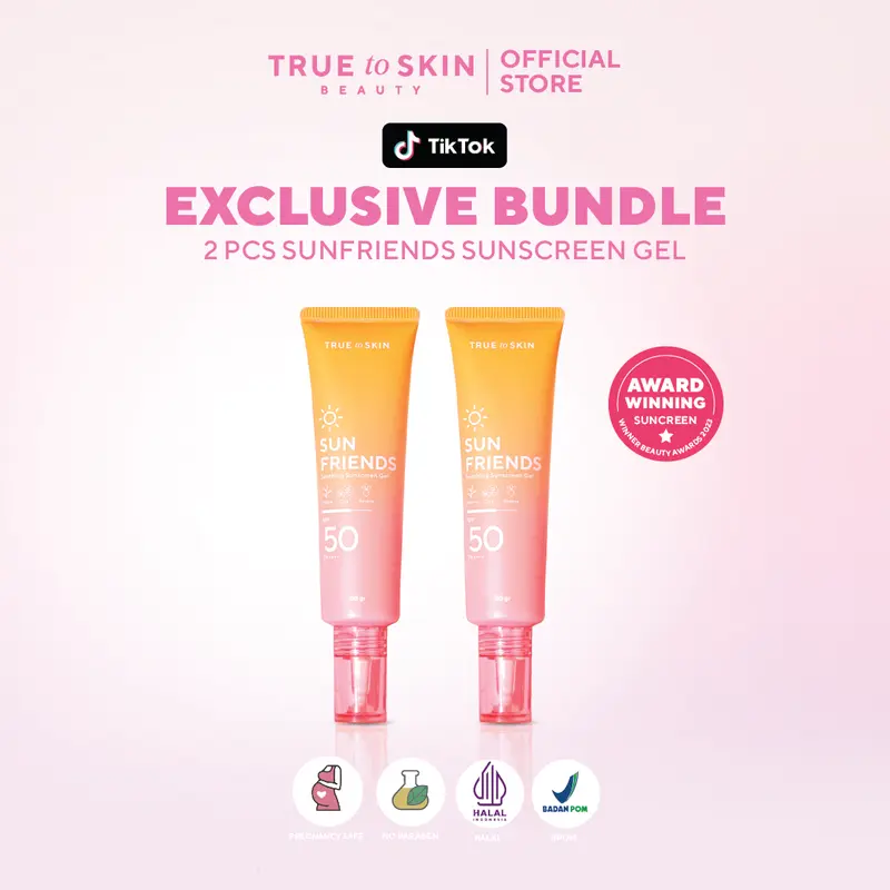 True to skin - [BUNDLE 2 pcs] Sunfriends Sunscreen Gel 50 PA ++++ 0