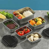 Gambar Lunch box Tempat Makan Toples Kotak Dan Bulat Stainless Foodgrade Makanan Penutup Klip Anti Tumpah - Kotak 400ml dari Umikee Indonesia Kota Tangerang 5 Tokopedia