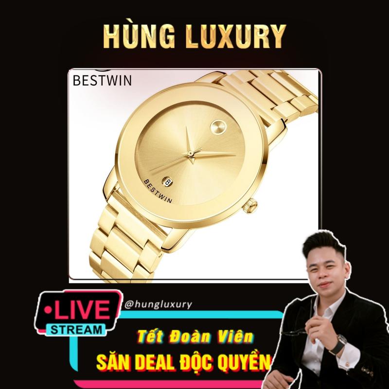 [ ĐỘC QUYỀN HÙNG LUXURY ] N135 VÀNG - Đồng hồ Bestswin chính hãng phom dáng basic sang trọng thanh lịch