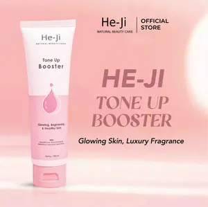 [HE-JI] Tone Up Booster 100 ml - Perawatan Badan Whitening Body Lotion With Niacinamide, Glutathione & Eriobotrya Japonica Extract I Lotion Melembabkan, Mencerahkan, Menghaluskan Kulit - BPOM APPROVED