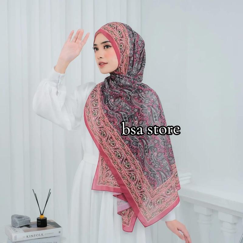HIJAB PASHMINA DIGITAL PRINTING PAISLEY SERIES / PASMINA MOTIF MODEL TERBARU / HIJAB PASMINA CERUTY BABYDOLL PREMIUM MOTIF - Muslim 3