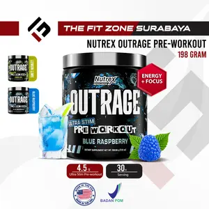 Nutrex Research Outrage 30 Servings Ultra Stim Pre-Workout Energy Focus & Power Set