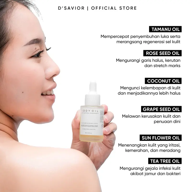 D'SAVIOR Dark Spot Remover (Brightening Body Serum 150ML + Body Oil + Arabican Scrub Soap) 4