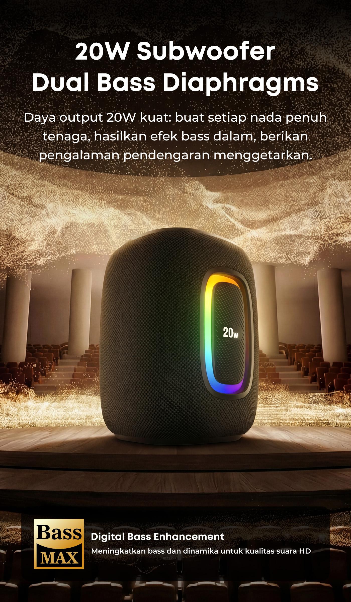 [NEW PRODUCT] Olike Speaker Bluetooth SV16 20W Dual Bass Subwoofer Bluetooth 6.0 Speaker Audio Portable With RGB Light