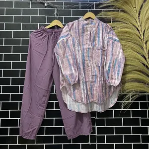 HF - Oneset Bambo Motif Katun Setelan Wanita