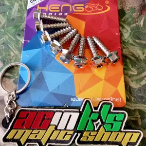 BAUT FILTER PCX 150/160 STAINLESS 2KUNCI HENG ORI (8PCS)
