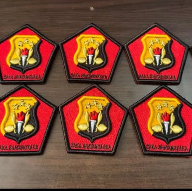 emblem bordir timbul logo Saka bhayangkara best quality