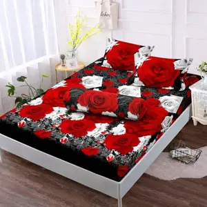 Sprei Katun Jepang Premium Sudut Karet Ukuran 180x200 Satu Set Sarung Bantal & Guling Halus Adem Tali Tidak Luntur 160 120 90 Anti Geser