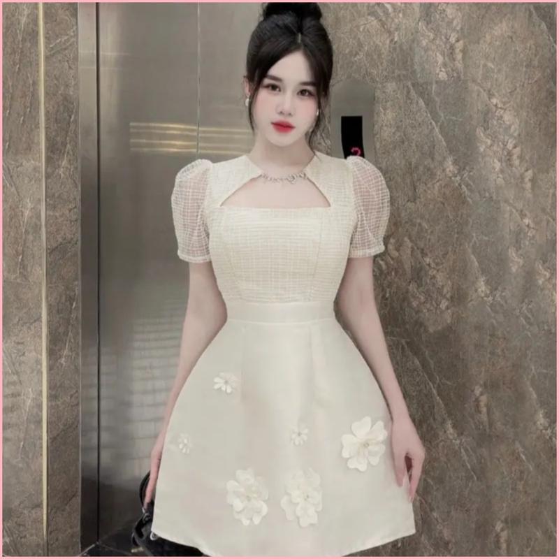 [Chỉ hôm nay] [CÓ BIG SIZE] Đầm dự tiệc ren phối đính hoa nổi Amore Dress
