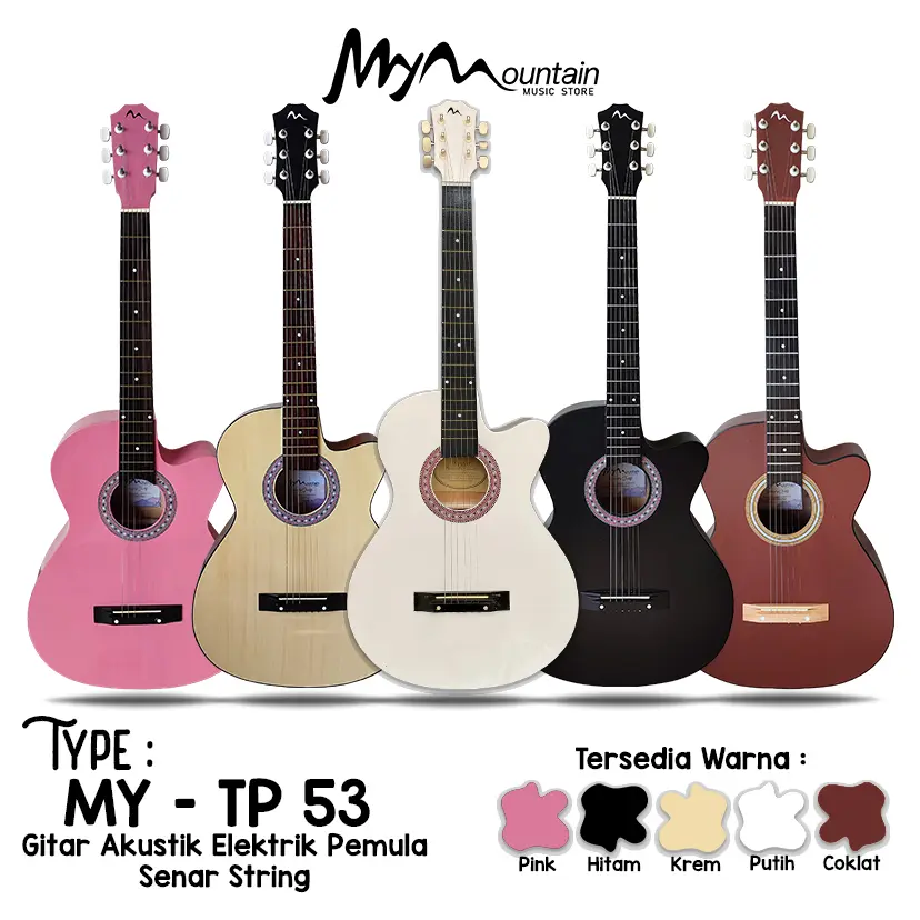 Gitar Pemula Akustik Elektrik 7545r Merk MYM original Bergaransi