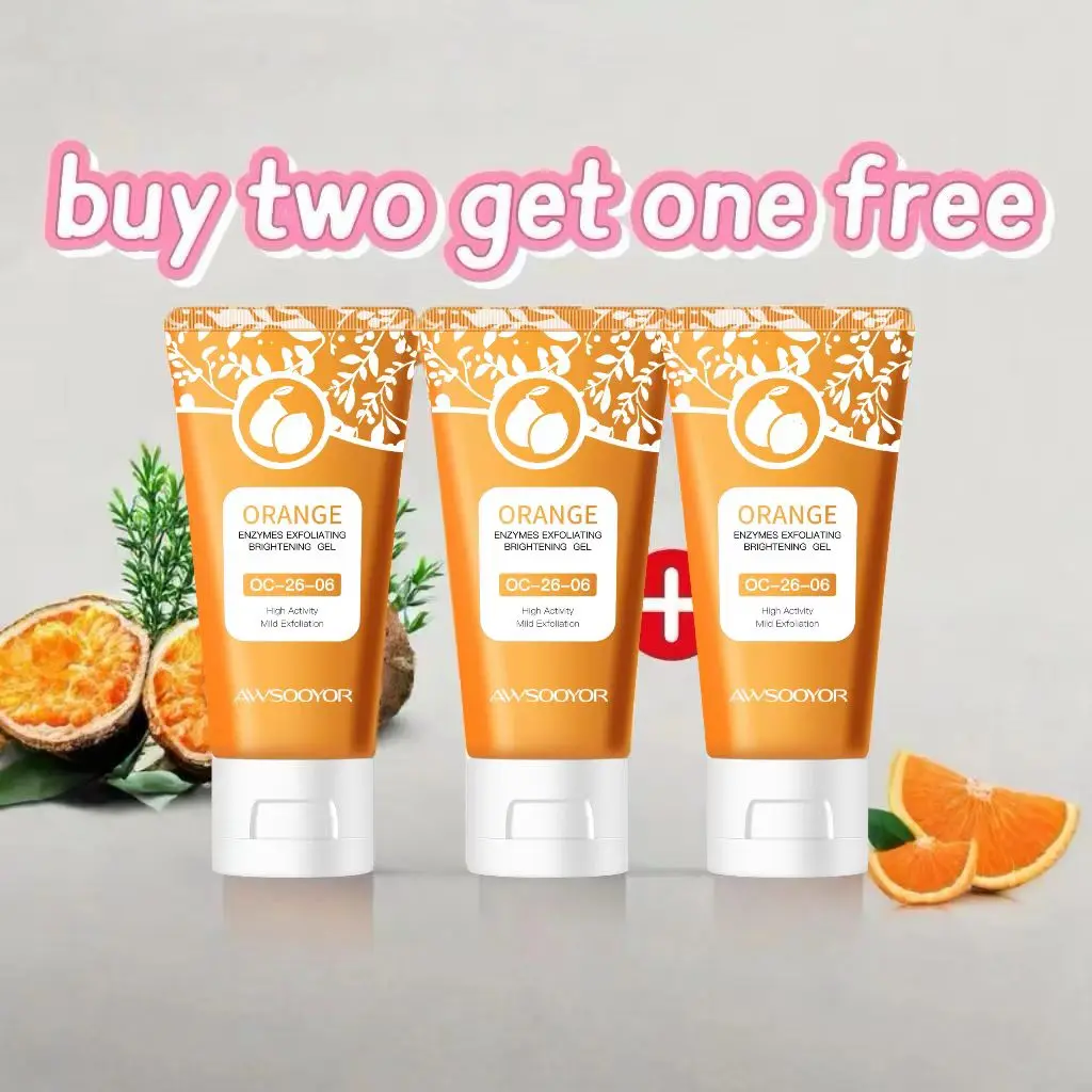 Gel tẩy tế bào chết, 50g * 3,Hương cam máu,  Làm Sạch Da，Dưỡng Ẩm, Thích Hợp Cho Nam Và Nữ, Làm Sạch Nhẹ Nhàng, Tẩy Tế Bào Chết Mặt, Mua 2 Tặng 1 Khuyến Mãi Miễn Phí ttbc  manyo Skincare
