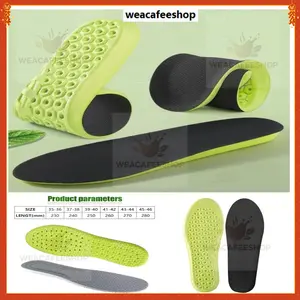 Insole Sepatu Antibakteri atau Anti Bau Untuk Pria dan Wanita/Alas Kaki Orthopedic Breathable/Insole Empuk / Alas Sepatu Bagian Dalam Olahraga Absorbing Antibacterial Fit Soft Datar Support High Arch