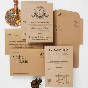 (50 Pcs) Hardcover Rustic + Amplop Kraft Rustic Tebal Harga Terjangkau Kekinian Murah Mewah Classic Vintage 4