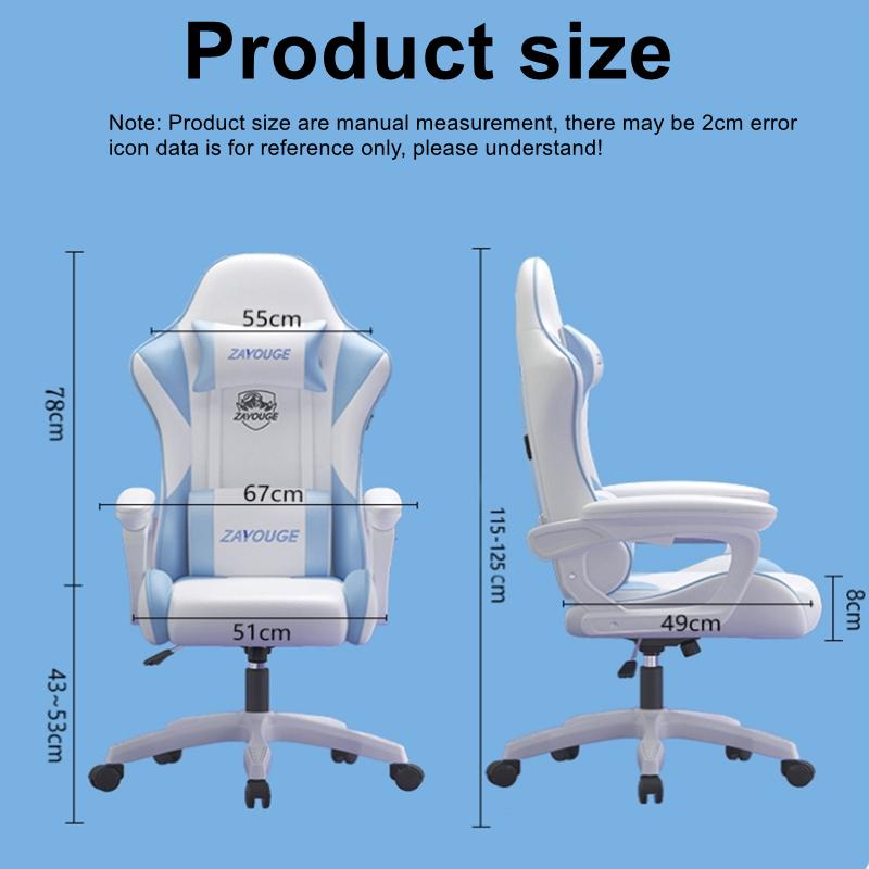 Product Introduction of Gaming Chair, Computer Chair with Footrest and Lumbar Support, Height Adjustable Gaming Chair 29