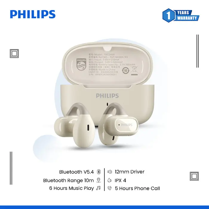 Philips TAT2469 Open Wireless Stereo Earphone Bluetooth 3