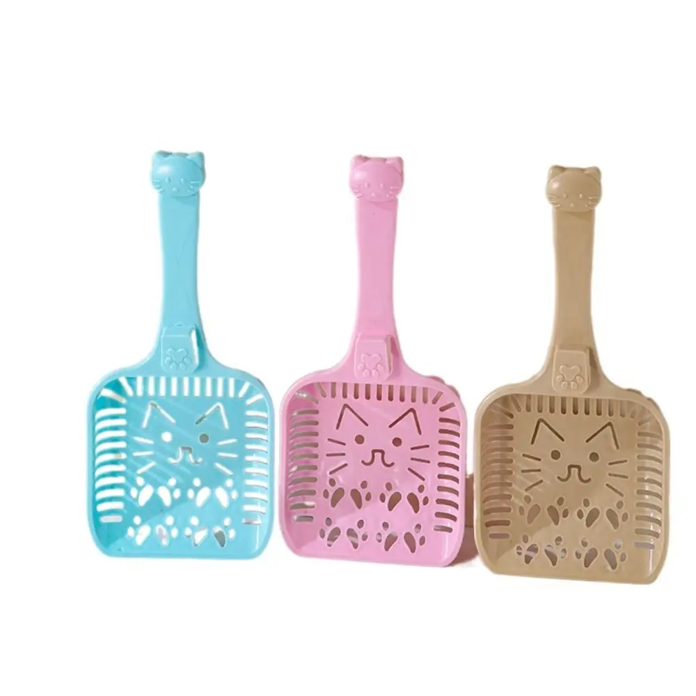 Cat Clean Feces Supplies Plastic Cat Litter Scoop Multifunction Easy to Clean Pet Waste Shovel Portable Durable Pet Sand Scoop Cats & Dogs