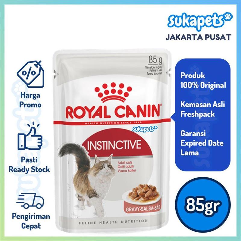 Royal Canin Instinctive In Gravy Makanan Kucing Dewasa Wet 85gr 0