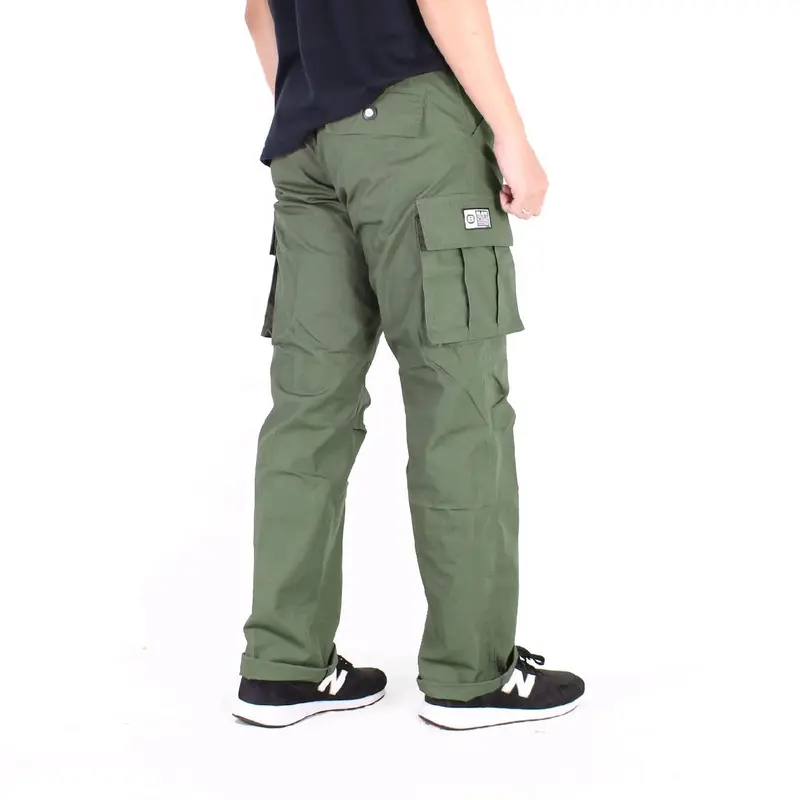 Celana Kargo Panjang Slim Straight Pria Twill tebal Premium Slimfit - Formal, Distro, Dewasa, Kantor, Hitam,Cowok, Kerja, Katun, Cargo,laki laki Kantong Khaki Keren Outdoor Canvas 1