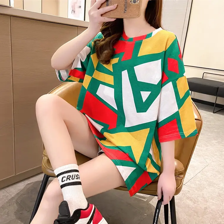 Kaos Oversize IMPORT LiZona ~ Baju Jumbo Big Size Fullprint Shape 2